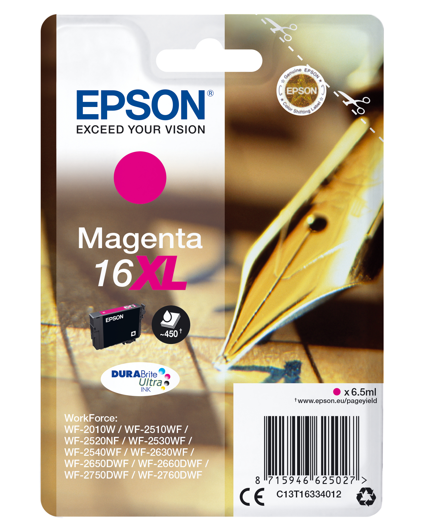 INK EPSON 16XL MAGENTA WF2010/2510 6,5ML