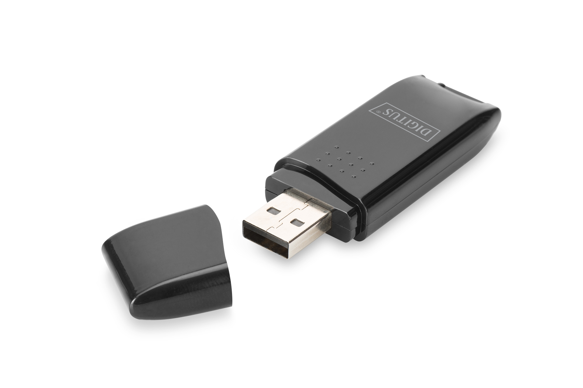 CARD READER ESTERNO USB 2.0 BK MICRODSD / SD DIGITUS