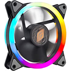 Noua - Ventola LIPS 120 RGB BLK Dual Halo Rainbow Antivibration 1200 RPM 16 LED