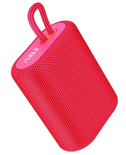 Speaker Bluetooth portatile Jump con porta di ricarica Type-C e Bluetooth 5.2 con connessione stabile fino a 10m. Batteria al Litio 1200mAh. Supporta TF Card fino a 32 Gb. Struttura in tessuto e ABS di colore rosso