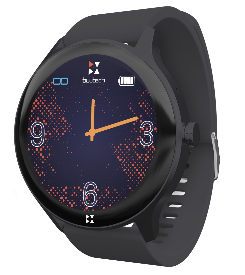 Smartwatch Buytech Call con quadrante da 1,38" full touch a colori Waterproof ip67 in silicone colore Grigio scuro